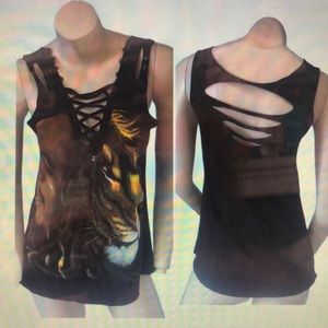 Reggae Bob Marley lion Zion Shoelace cut back couture t shirt tank top